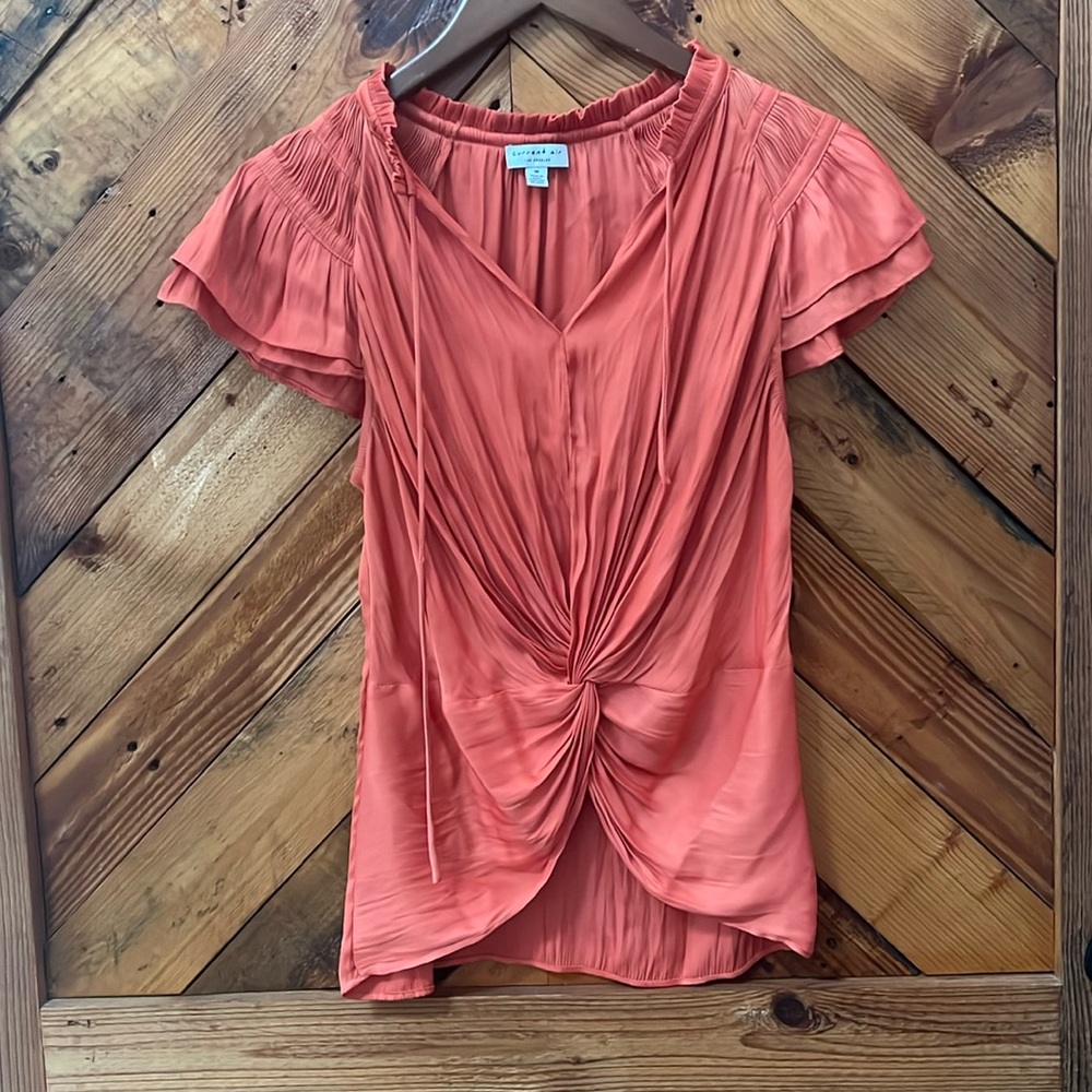 Current Air Silky Blouse Short Sleeve